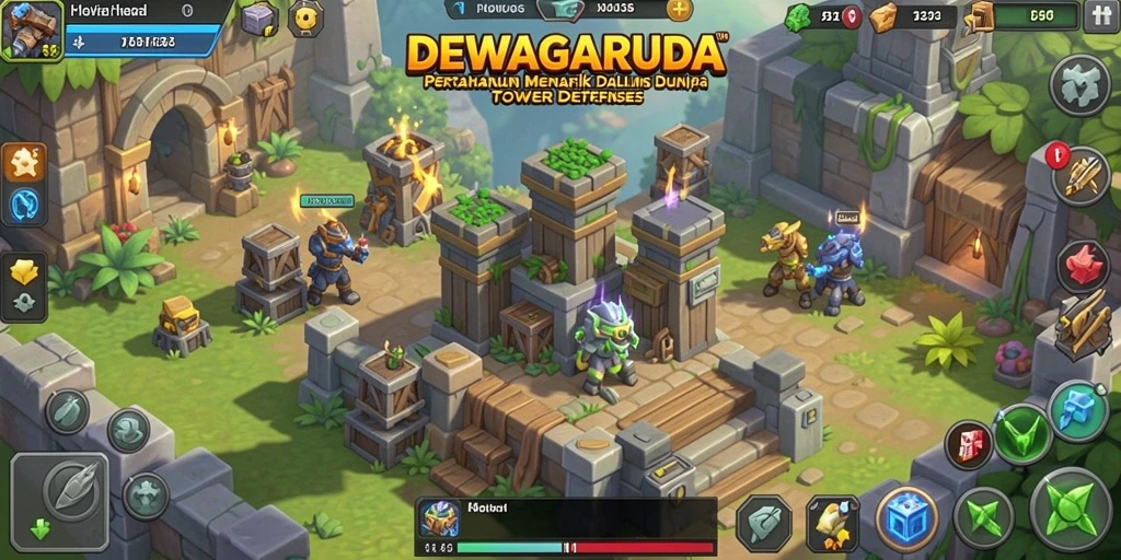 Tampilan gameplay seru dalam DEWAGARUDA yang menantang.