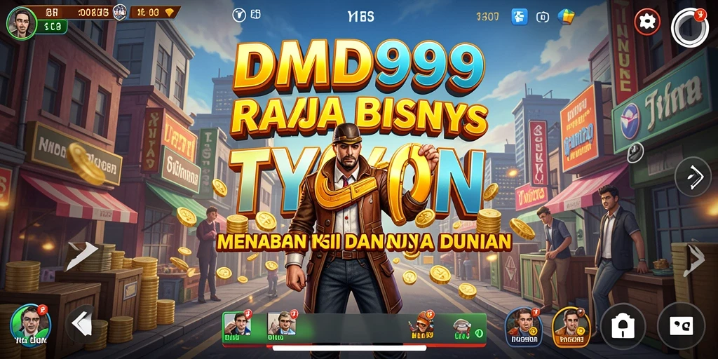 Tampilan screenshot DMD999 menampilkan gameplay yang seru dalam membangun bisnis Tycoon.