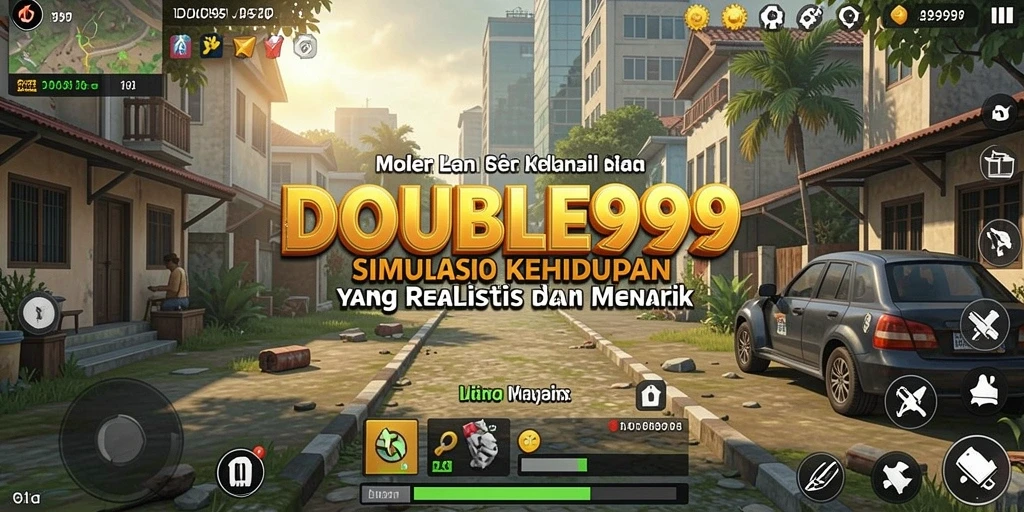 Tampilan menarik dari gameplay DOUBLE999 yang menunjukkan interaksi karakter.