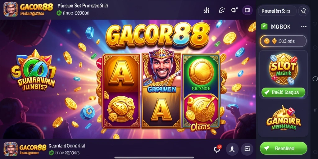 Tangkapan layar gameplay GACOR88 menampilkan visual Slot yang memukau.