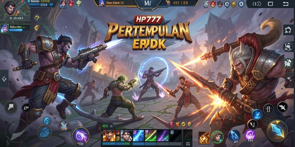 Gameplay MOBA yang seru dan kompetitif di HP777.