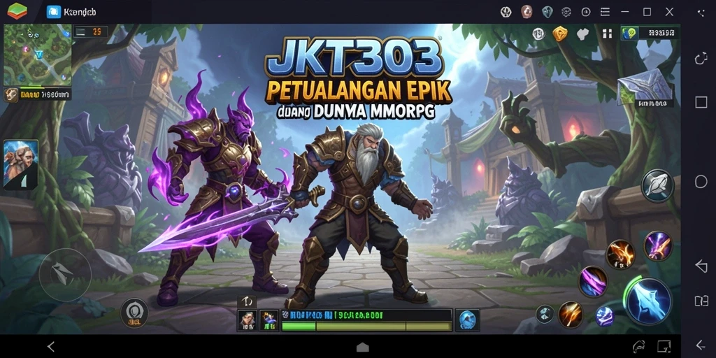 Tangkapan layar gameplay JKT303 yang menampilkan petualangan seru di dunia MMORPG.