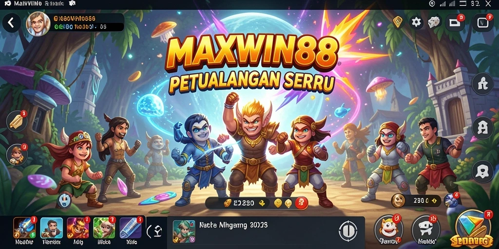 Screenshot gameplay MAXWIN88 yang menunjukkan aksi petualangan yang mendebarkan.