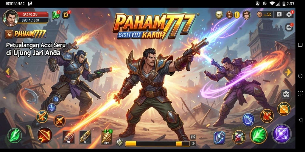Screenshot menunjukkan aksi mendebarkan di dalam permainan PAHAM777.