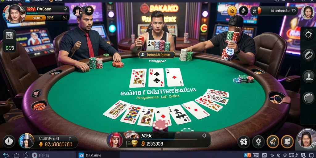 Screenshot menampilkan gameplay seru Poker yang mendebarkan.