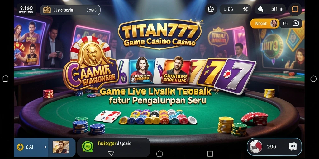 Tampilan gameplay Live Casino TITAN777 yang mendebarkan dan interaktif.